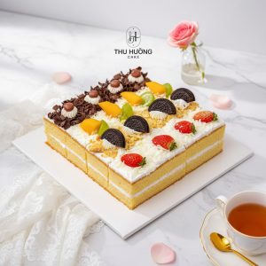 Bánh cắt miếng vị hoa quả