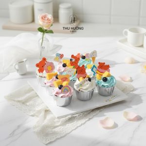 Bánh cupcake sinh nhật dễ thương